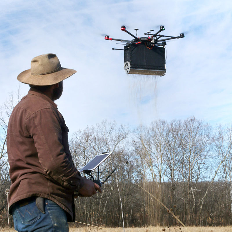 drone seeder, aerial spreader, Hamilton Native Outpost